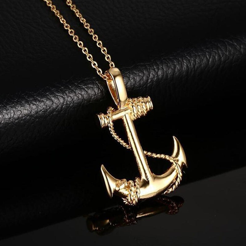 Mahi Gold Plated Exclusive Anchor Unisex Pendant Ps1101697G
