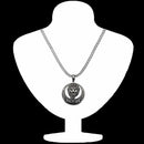 Mahi Rhodium Plated Roaring Lion Pendant for mens and boys