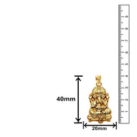 Mahi Gold Plated Vighnaharta Lord Ganesha Unisex Pendant without Chain