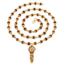 Mahi Lord Hanuman Gada Religious Pendant with 24 Inch Rudraksh Mala for Men (PS1101714G)