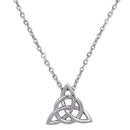 Mahi Irish Celtic Knot Triquetra Trinity Triangle Pendant Necklace with Chain for Women (PS1101732R)