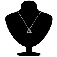 Mahi Irish Celtic Knot Triquetra Trinity Triangle Pendant Necklace with Chain for Women (PS1101732R)