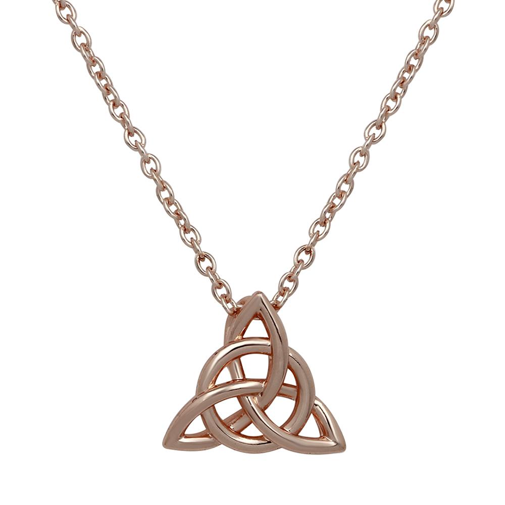 Mahi Irish Celtic Knot Triquetra Trinity Triangle Pendant Necklace with Chain for Women (PS1101733Z)