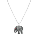 Mahi Oxidized Plated Cute Trendy Small Elephant Pendant with Chain for Women for Women (PS1101757R)