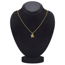 Mahi Gold Plated Religious Swastik Pendant with Chain for Men and Women (PS1101779G)