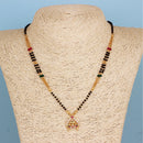Mahi Adorable Mangalsutra / Tanmaniya with Black Beaded Dual Chain and Crystals for Women (PS1101791G)