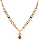 Mahi Adorable Mangalsutra / Tanmaniya with Black Beaded Dual Chain and Crystals for Women (PS1101792G)
