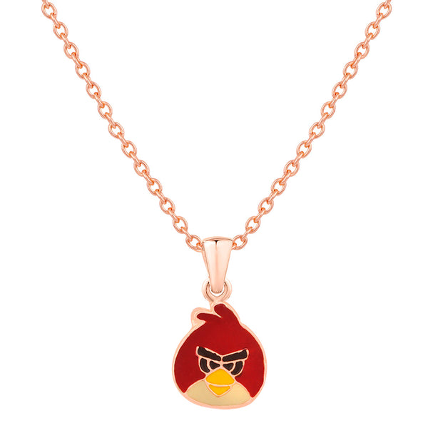 Mahi Cartoon Kids Pendant Colorful with Meenakari Enameled Work Rose Gold (PS1101829Z)