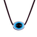 Mahi Evil Eye Pendant Necklace with Black Rope for Men and Women (PS1101857R)