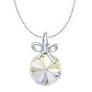 Mahi Bow Pendant with White AB Swarovski Crystals