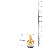 Mahi Hanuman Gold Plated Religious God Pendant