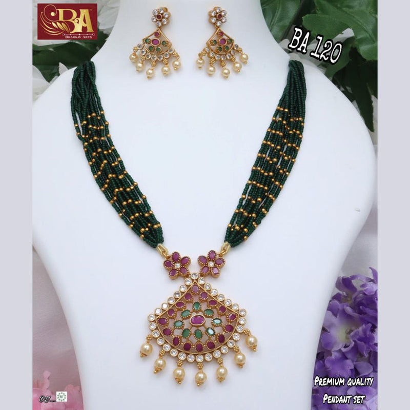 Bhargav Arts Gold Plated Long Necklace Set