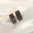 Nipura Dark Pink Polki Stud Earrings