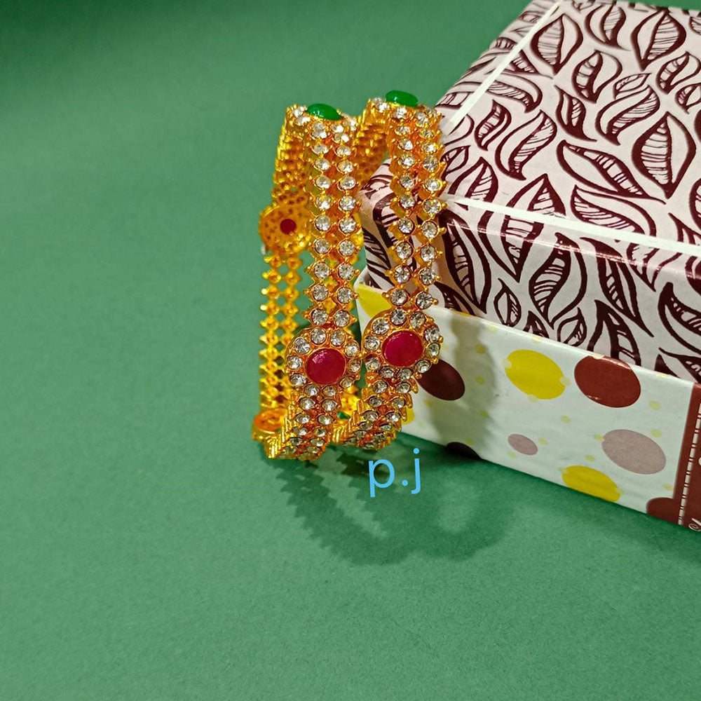 Pooja Bangles Gold Plated Designer Bangles Set