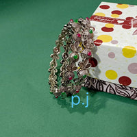 Pooja Bangles Oxidised Plated Designer Bangles Kada Set