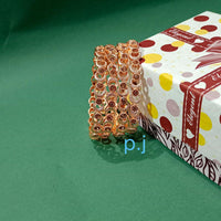 Pooja Bangles Gold Plated Austrian Stone Designer Bangles Kada Set