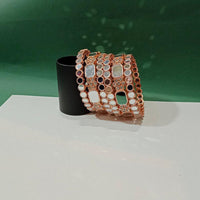 Pooja Bangles Gold Plated Designer Mirror Work Bangles Set