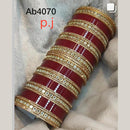 Pooja Bangles Gold Plated Acrylic Wedding Bangles Set