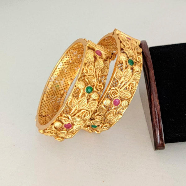 Pooja Bangles Gold Plated Designer Bangles Set