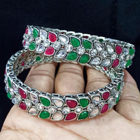 Pooja Bangles Oxidised Leaf Design Bangles