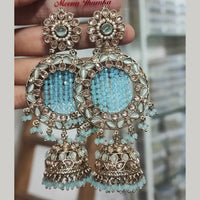 Pooja Bangles Gold Plated Crystal Pearl Jhumka Earrings