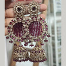 Pooja Bangles Gold Plated Crystal Pearl Jhumka Earrings