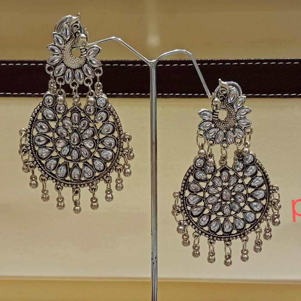 Pooja Bangles Oxidized Plated Dangler Earrings
