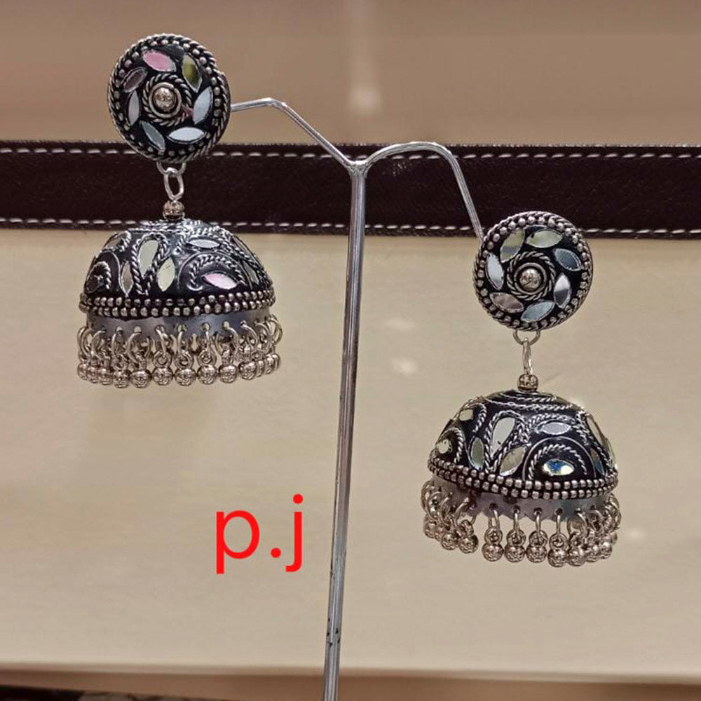 Pooja Bangles Oxidized Plated Dangler Earrings
