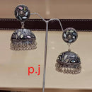 Pooja Bangles Oxidized Plated Dangler Earrings