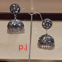 Pooja Bangles Oxidized Plated Dangler Earrings