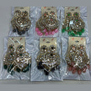 Pooja Bangles Gold Plated Mirror & Beads Dangler Earrings