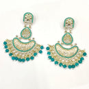 Pooja Bangles Gold Plated Kundan & Beads Dangler Earrings