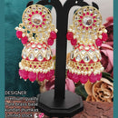 Pooja Bangles Gold Plated Kundan & Meenakari Jhumka Earrings