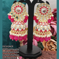 Pooja Bangles Gold Plated Kundan & Meenakari Jhumka Earrings