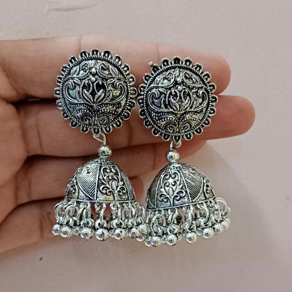 Pooja Bangles Oxidised Jhumka Earrings