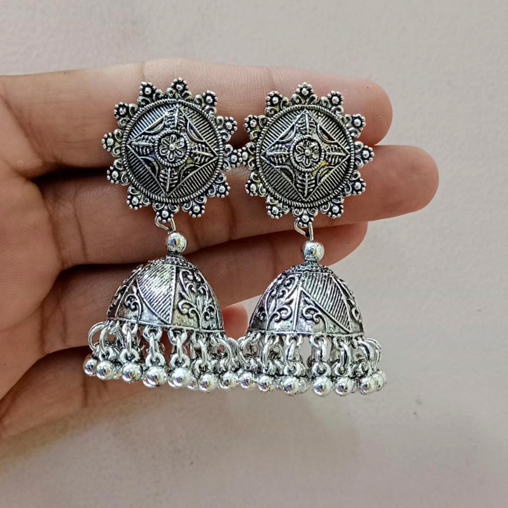 Pooja Bangles Oxidised Jhumka Earrings
