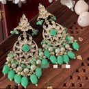 Pooja Bangles Gold Plated Kundan And Beads Dangler Earrings