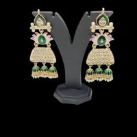 Pooja Bangles Kundan & Meenakari Earrings