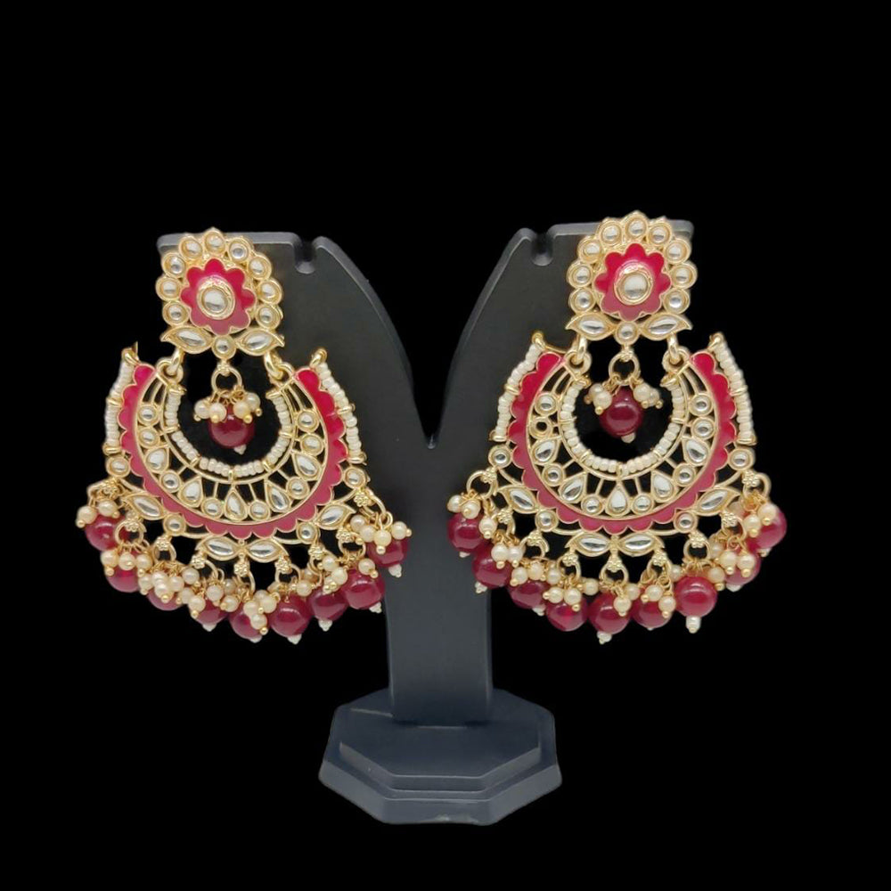 Pooja Bangles Kundan Dangler Earrings