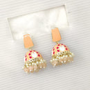 Pooja Bangles Meenakari Beads Jhumki Earrings