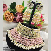 Pooja Bangles Gold Plated Kundan & Pearl Choker Necklace Set