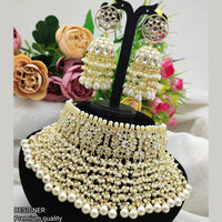 Pooja Bangles Gold Plated Kundan & Pearl Choker Necklace Set