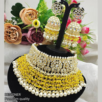 Pooja Bangles Gold Plated Kundan & Pearl Choker Necklace Set