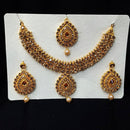 Pooja Bangles Gold Plated Austrian Stone Necklace Set With Maangtikka