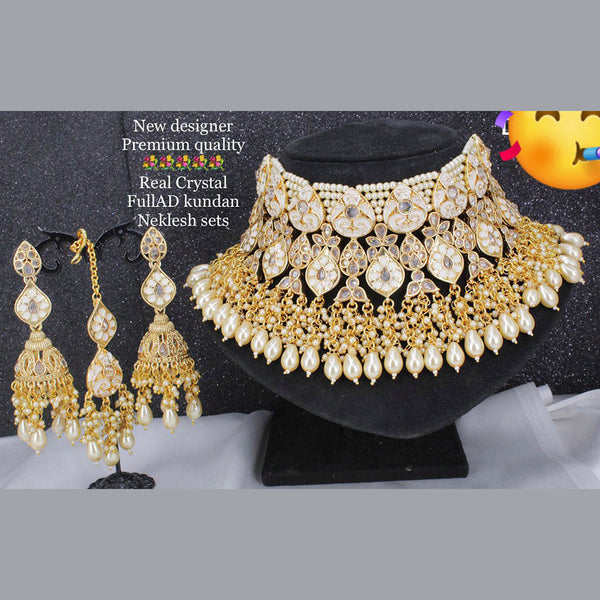 Pooja Bangles Gold Plated Meenakari & Austrian Stone Choker Necklace Set