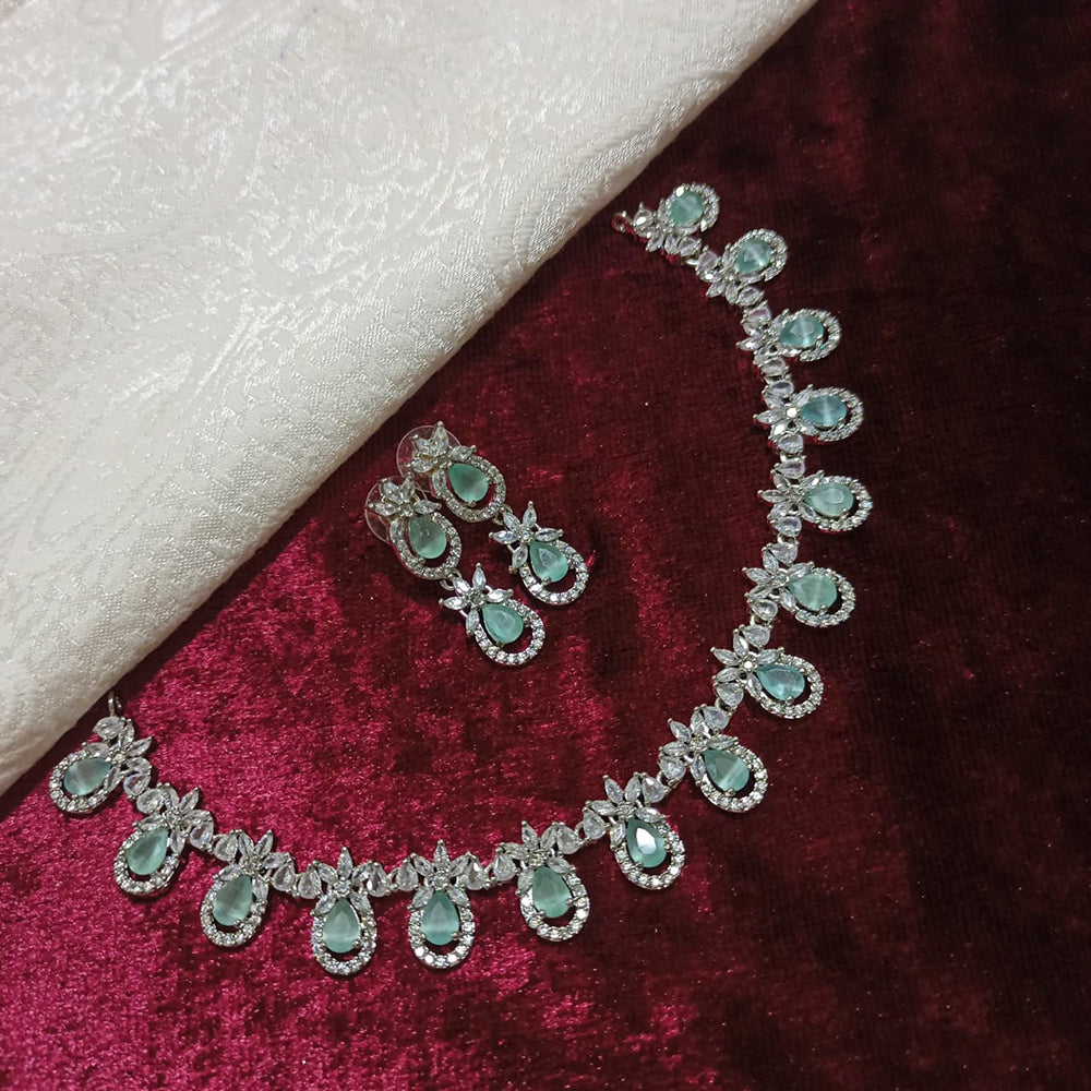 Pooja Bangles Gold Plated American Diamond Necklace Set