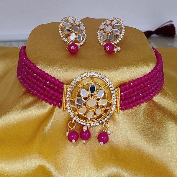 Pooja Bangles Mirror & Choker Necklace Set