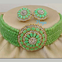 Pooja Bangles Austrian Stone & Beads Choker Necklace Set