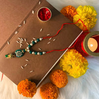 Etnico Designer Bhaiya Bhabhi Hanging Lumba Rakhi for Rakshabhandan Special (R019-L)