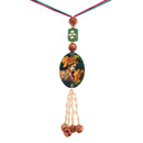 Etnico Traditional Hanging Printed Lumba Rakhi for Bhabhi (R050-L) (Pack of 1 Lumba)